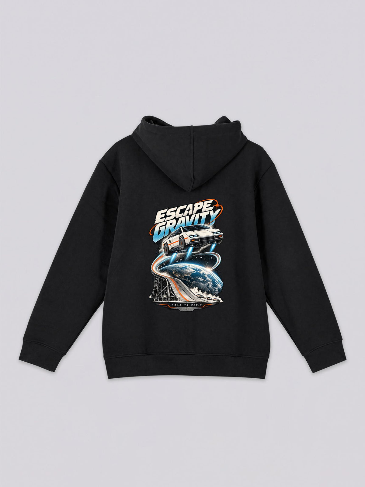 Unisex Escape Gravity Sports Car Graphic Full Zip Hoodie