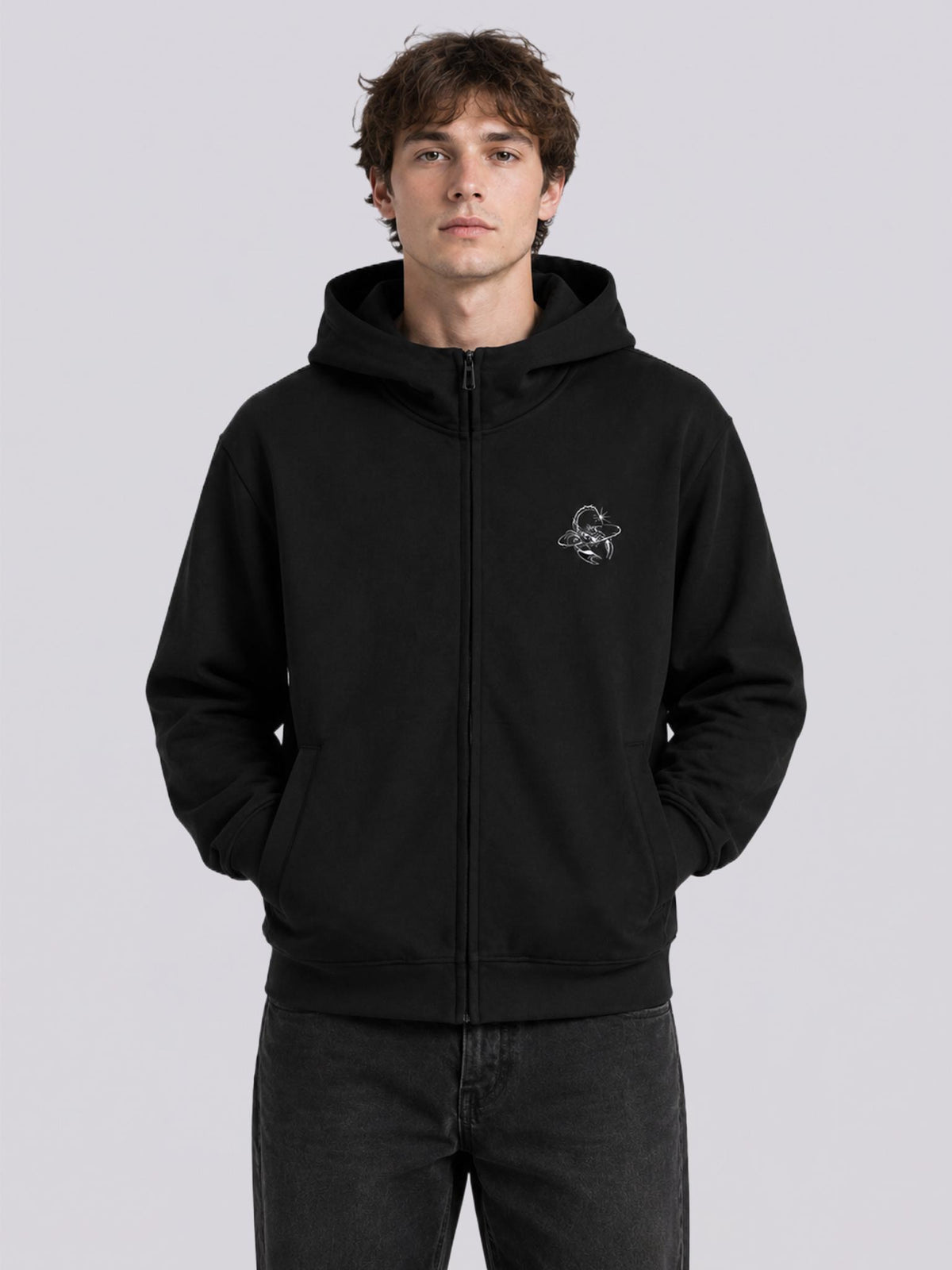 Unisex Scorpius Gothic Graphic Full Zip Hoodie