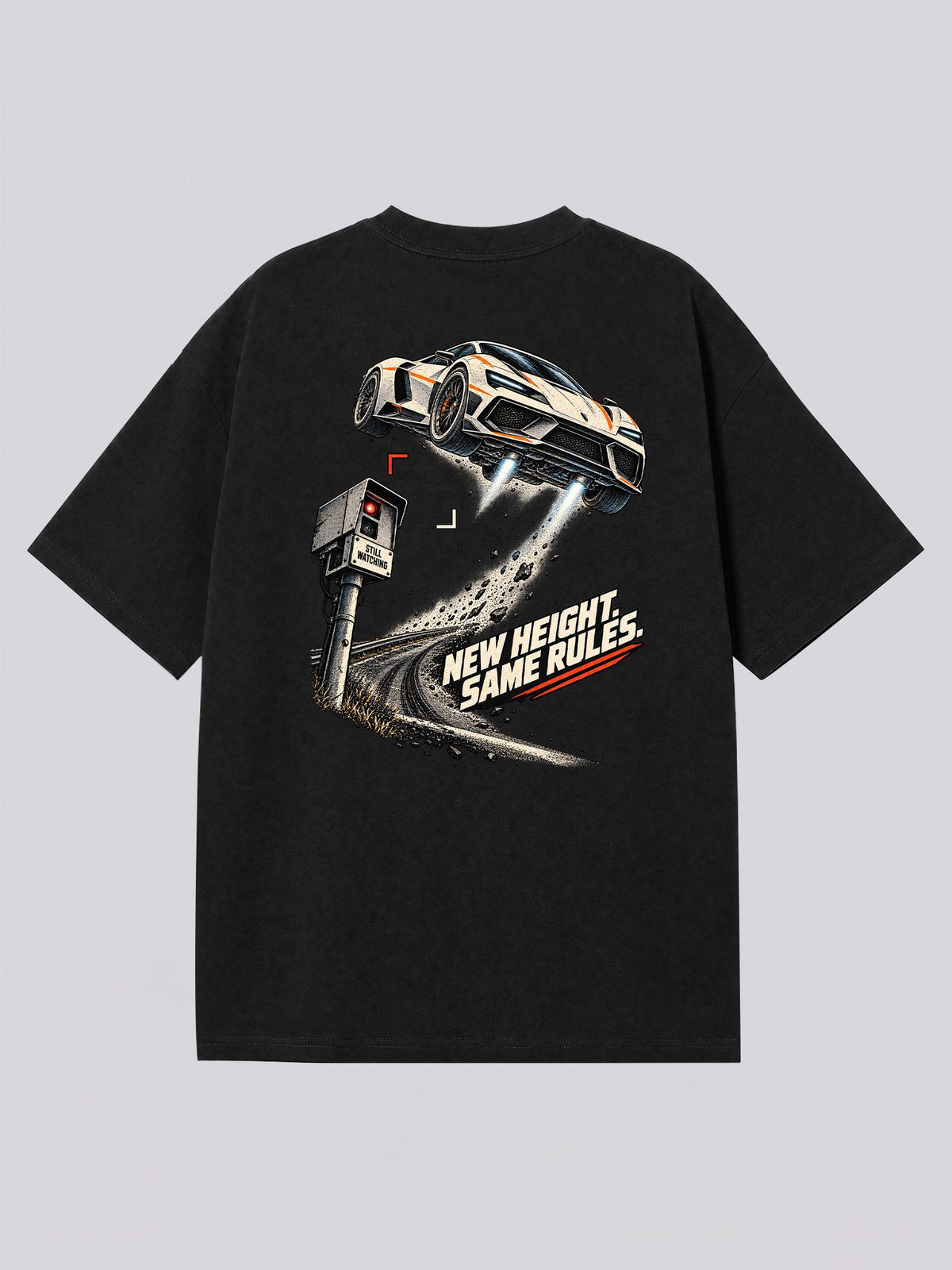 New Height Sports Car Graphic Short Sleeve Tee