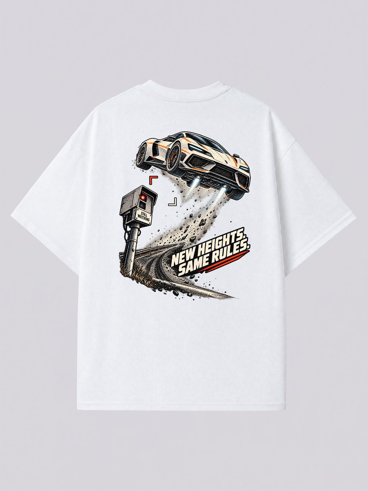 New Height Sports Car Graphic Short Sleeve Tee