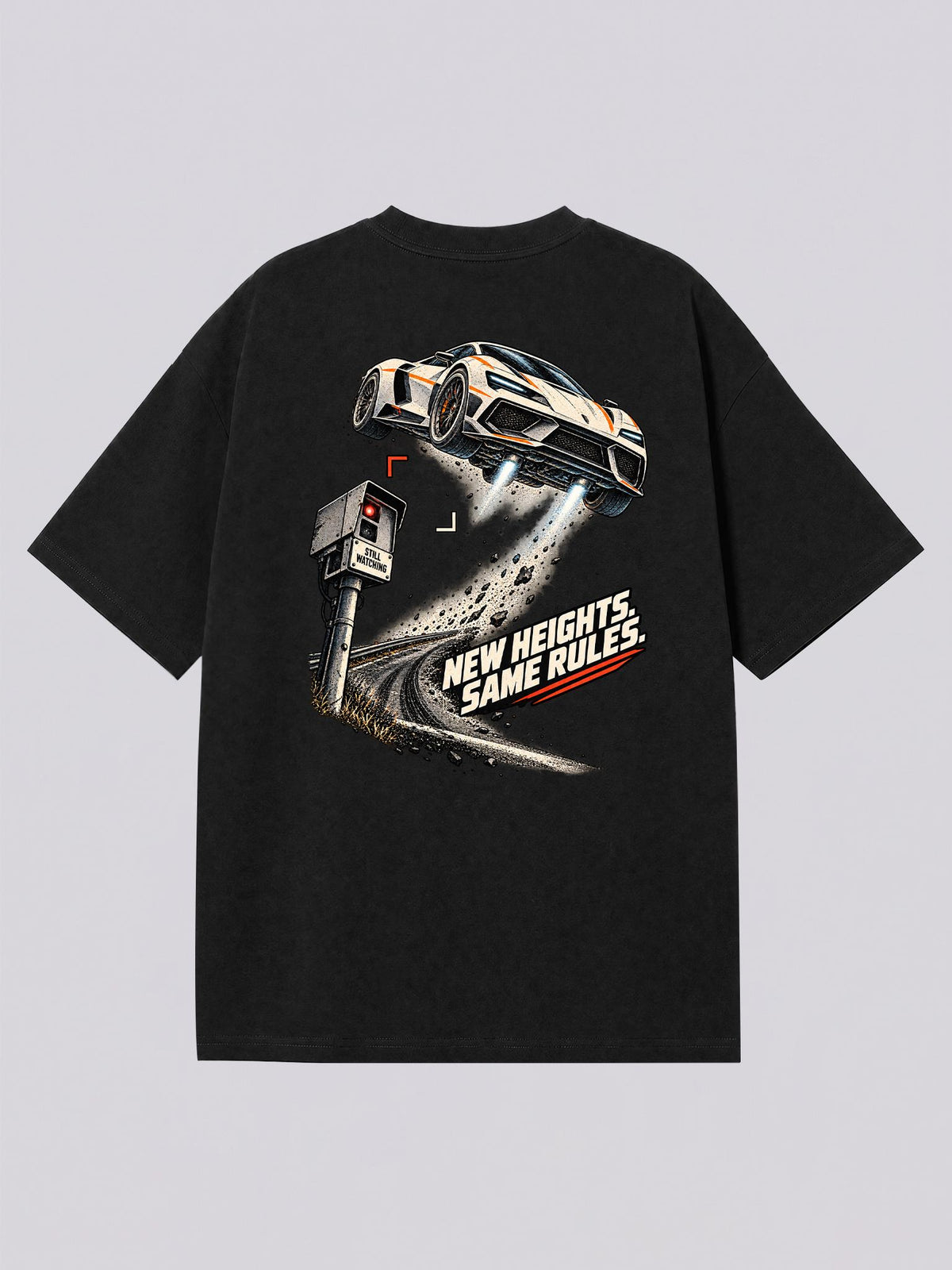 New Height Sports Car Graphic Short Sleeve Tee