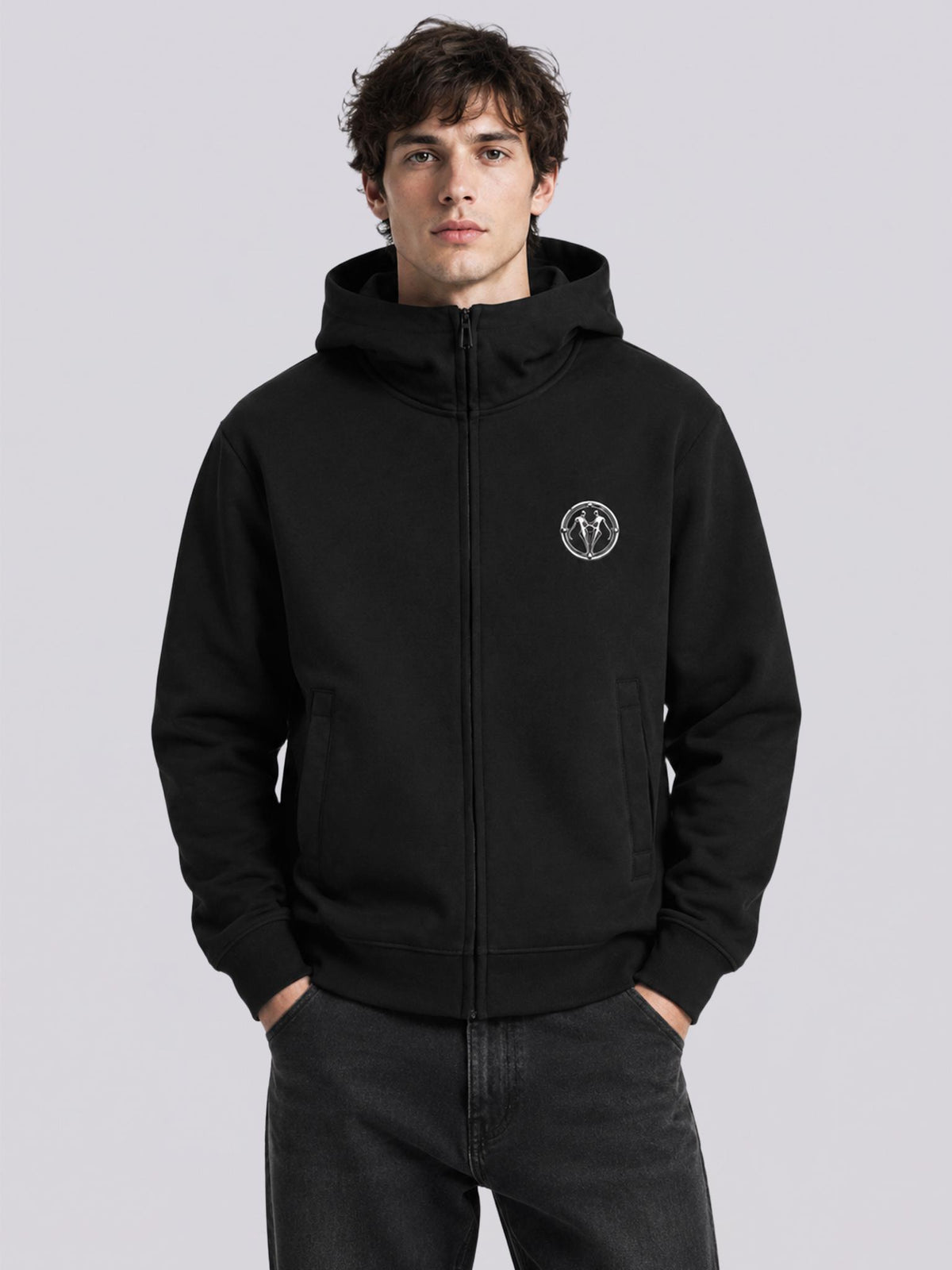 Unisex Gemini Gothic Graphic Full Zip Hoodie