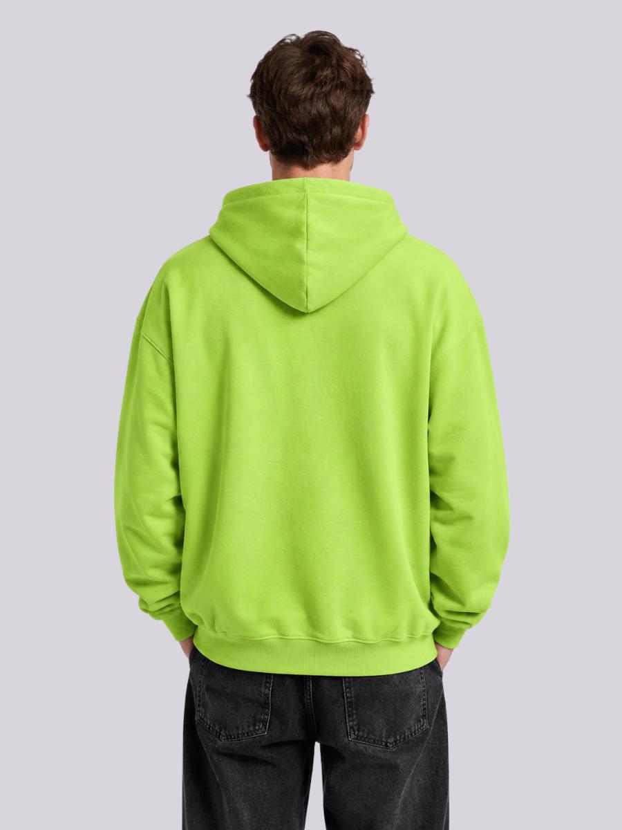 Unisex Neon Green Pullover Hoodie Tracksuit