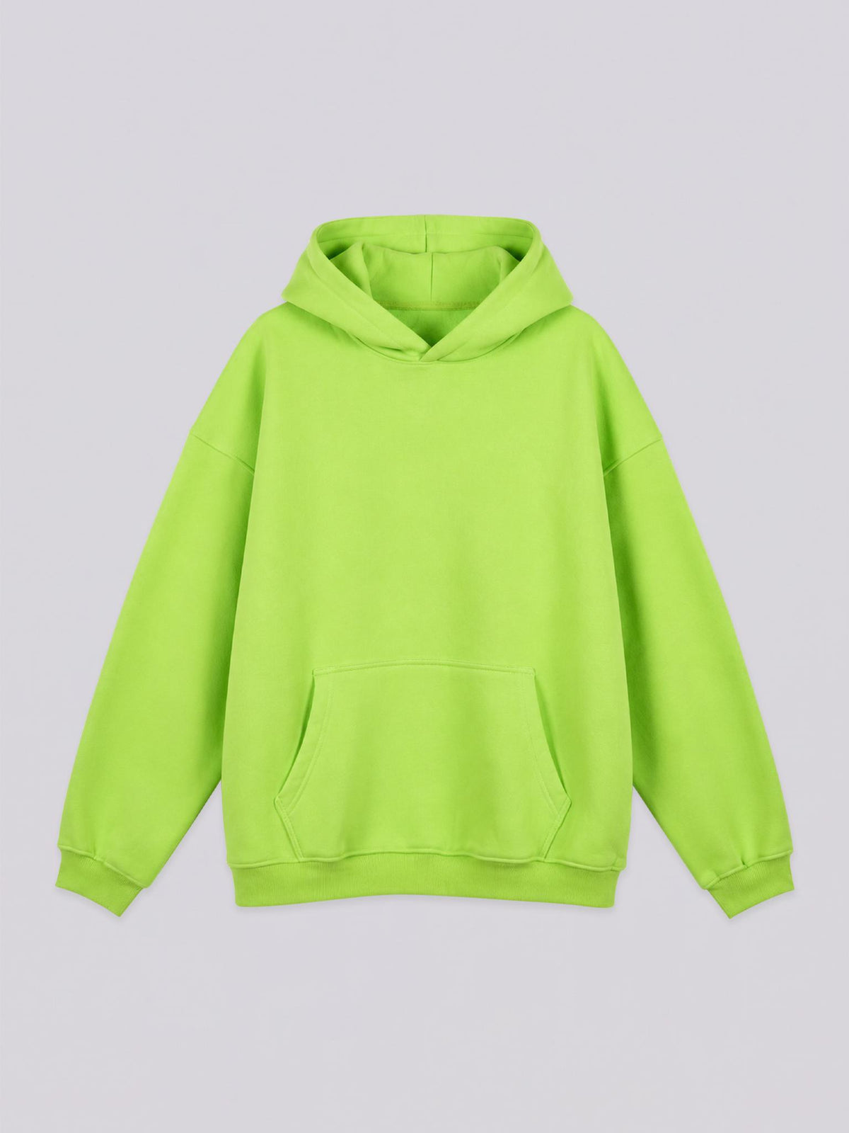 Unisex Neon Green Pullover Hoodie Tracksuit