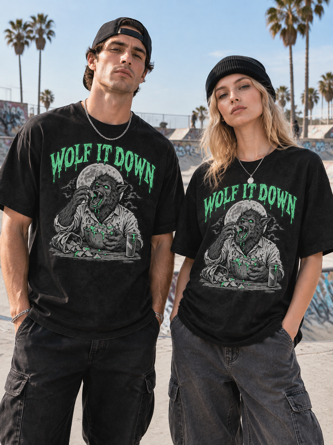 Let's Get Stoned "Wolf It Down"-Shirt