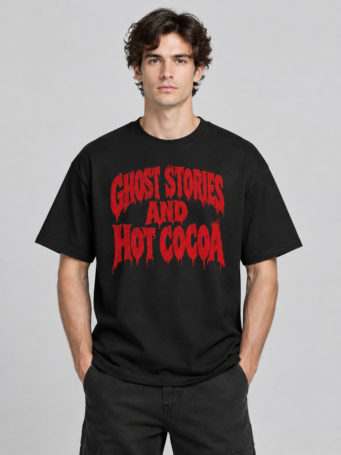 Serial Killer Documentaries And Chill "Ghost Stories And Hot Cocoa"-Shirt