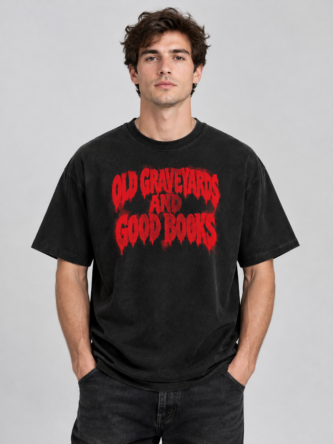 Serial Killer Documentaries And Chill "Old Graveyards And Good Books"-Shirt