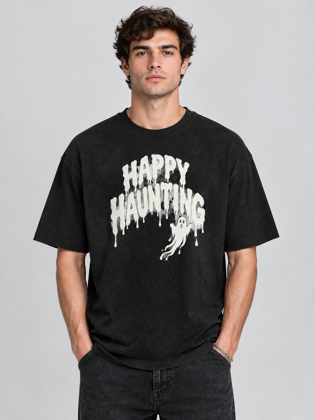 Stay Weird "Happy Haunting"-Shirt