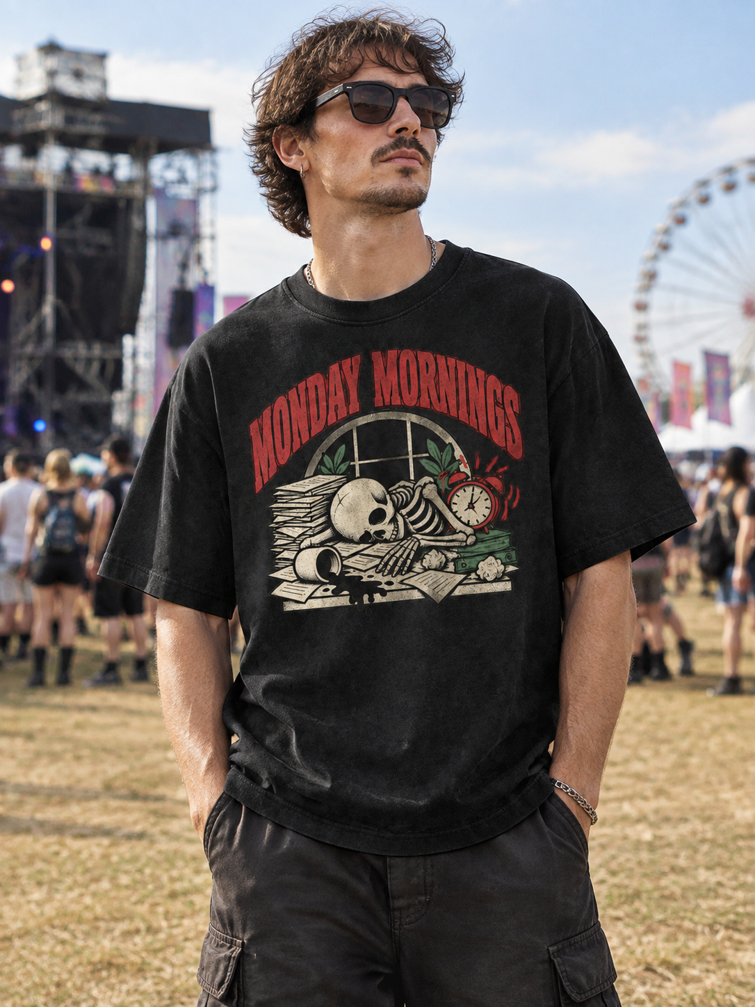Death By Overthinking "Monday Mornings"-Shirt