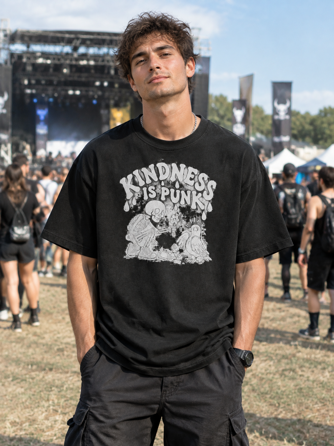 Empathy Is More Rebellious "Kindness Is Punk"-Shirt