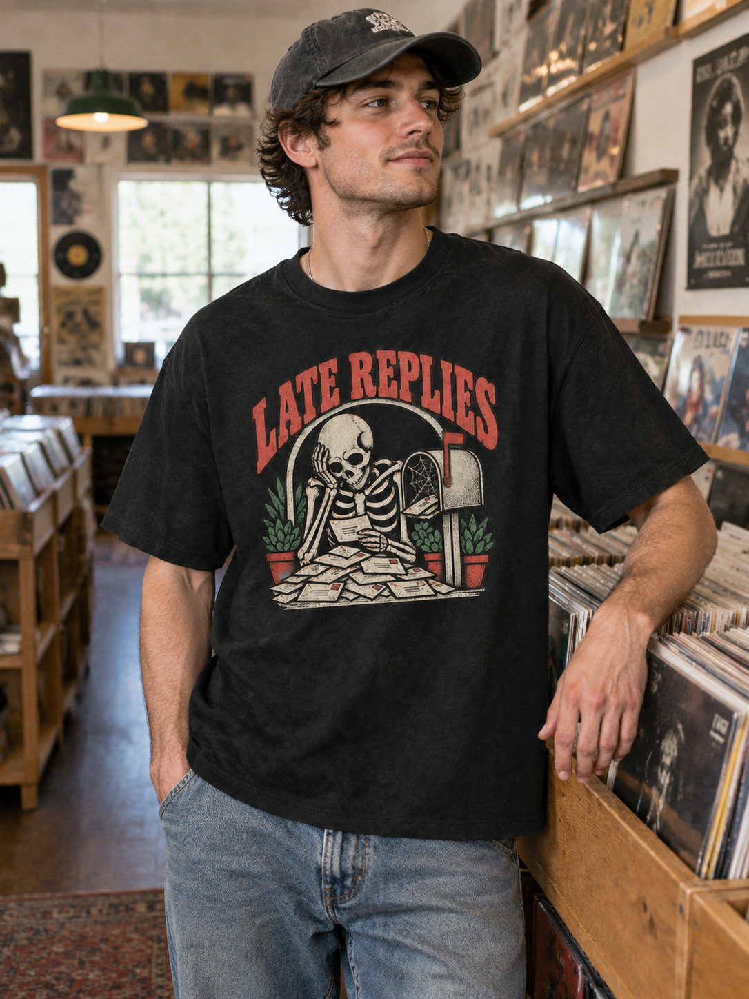 Death By Overthinking "Late Replies"-Shirt