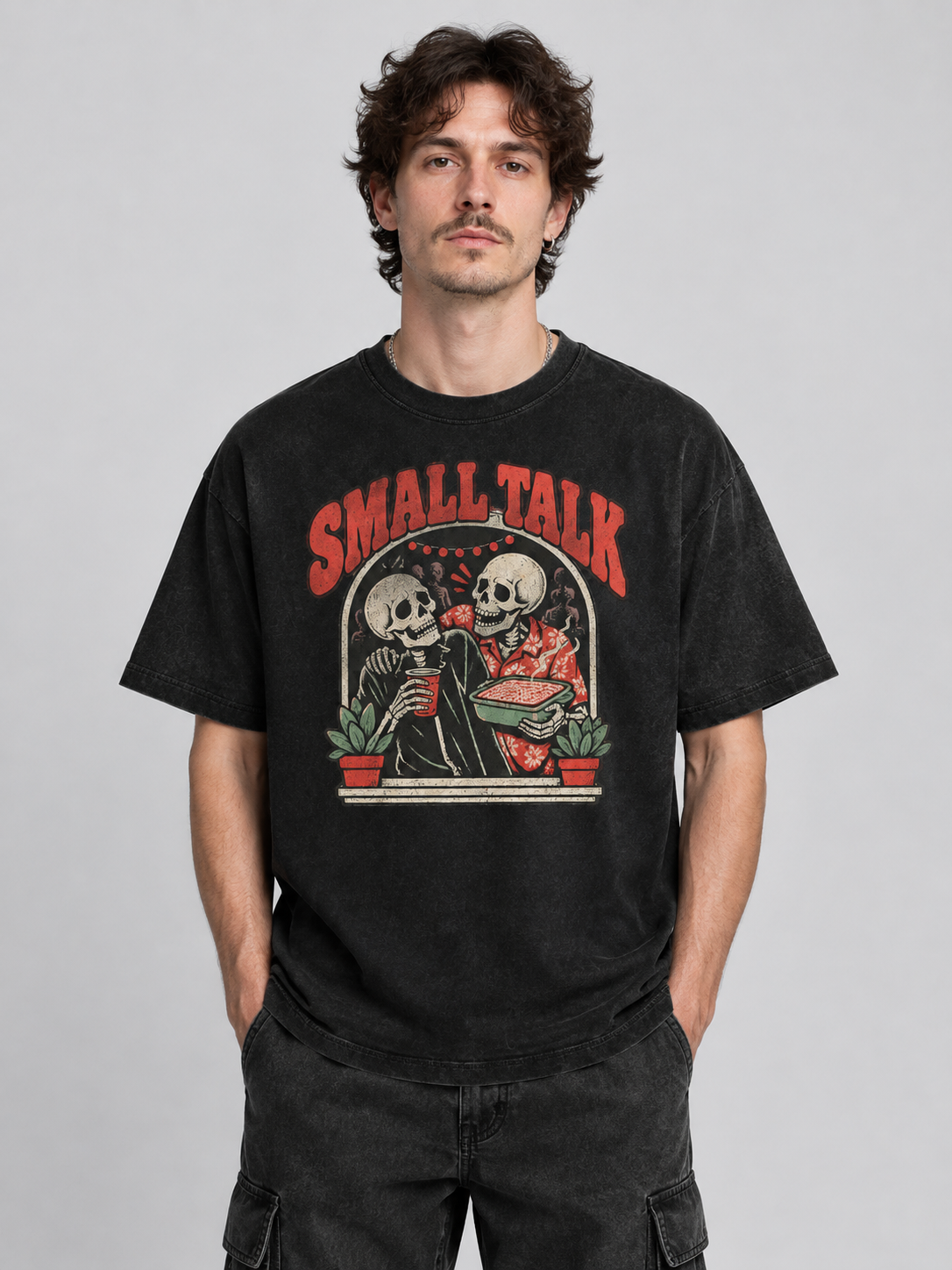 Death By Overthinking "Small Talk"-Shirt