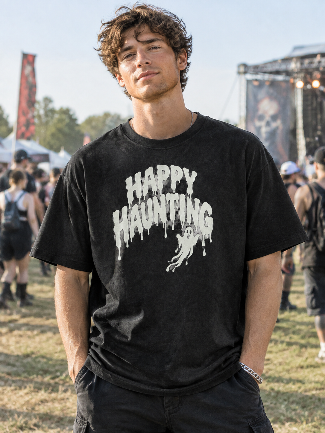 Stay Weird "Happy Haunting"-Shirt