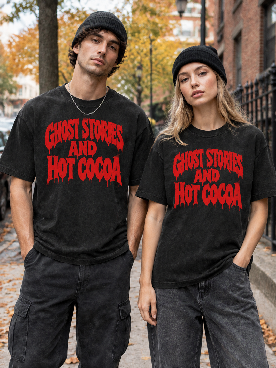 Serial Killer Documentaries And Chill "Ghost Stories And Hot Cocoa"-Shirt