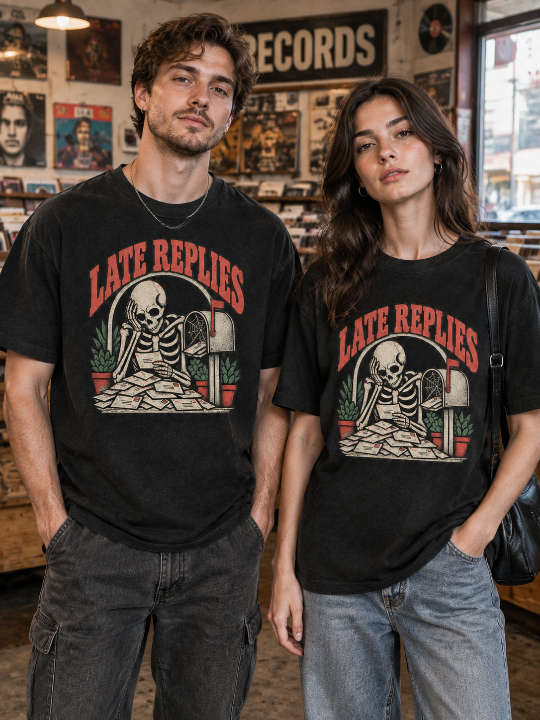 Death By Overthinking "Late Replies"-Shirt