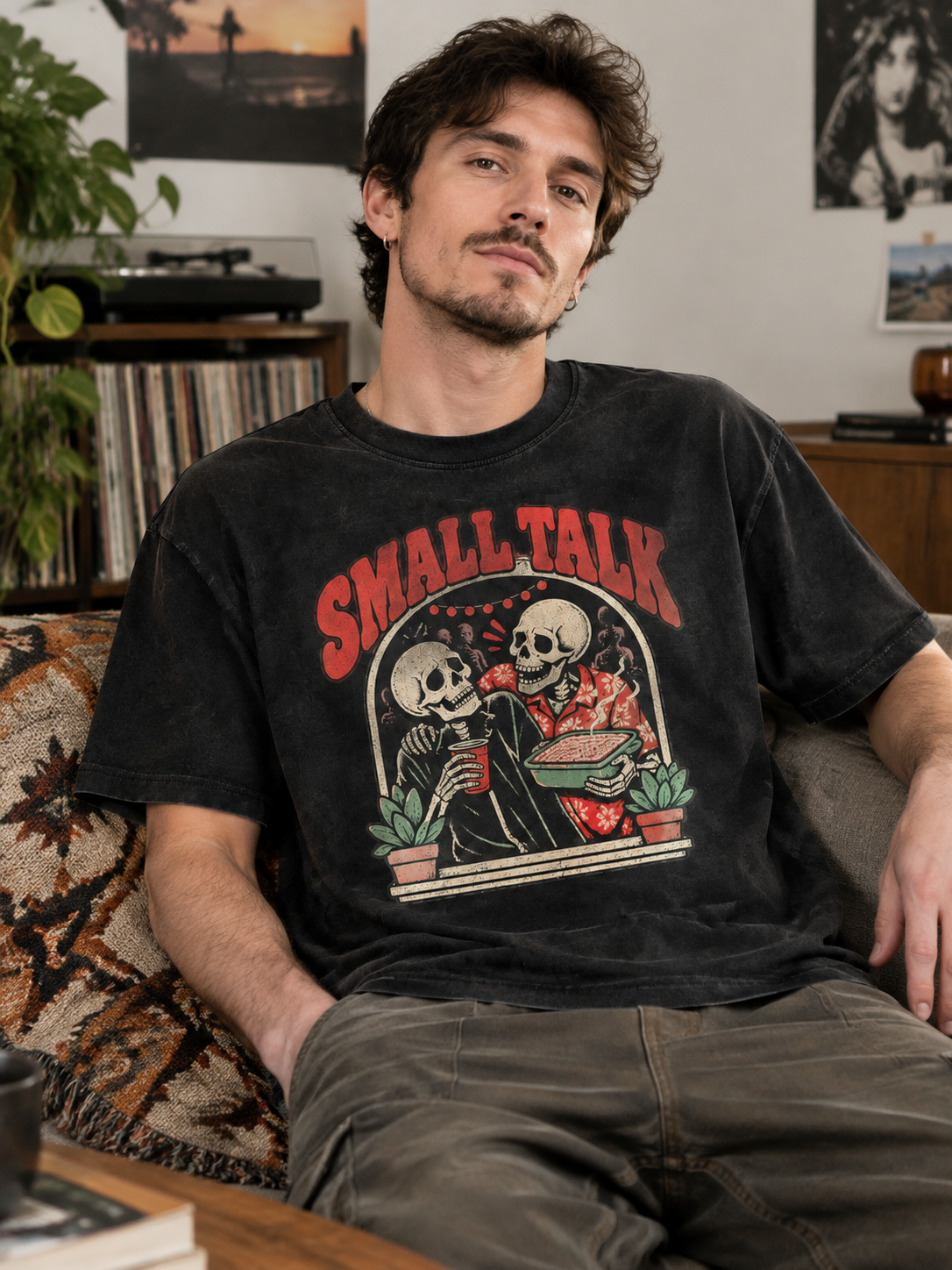 Death By Overthinking "Small Talk"-Shirt